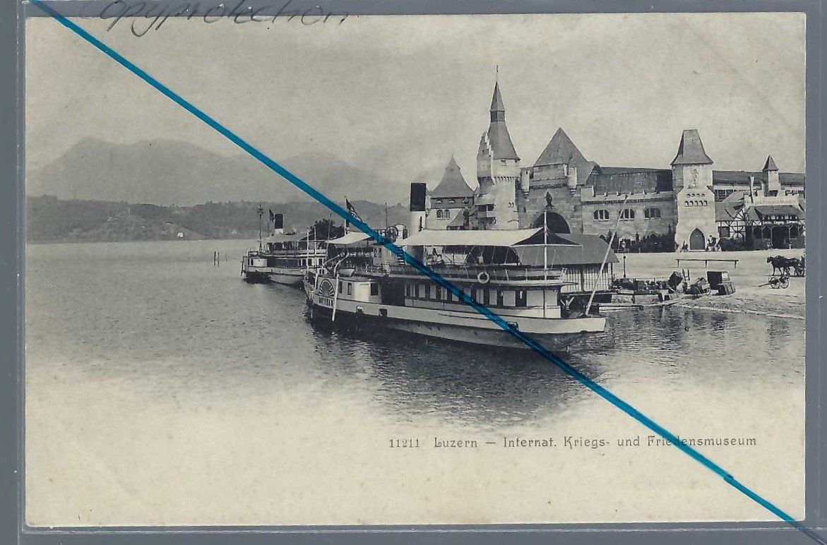 Cartoline postali: Luzern. Bahnhofquai. Dampfschiff 'Gotthard'. – Usato da Horw venduto da SwissSteamMemories