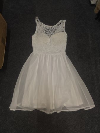 Robe blanche Tally Weijl dentelle tulle taille M