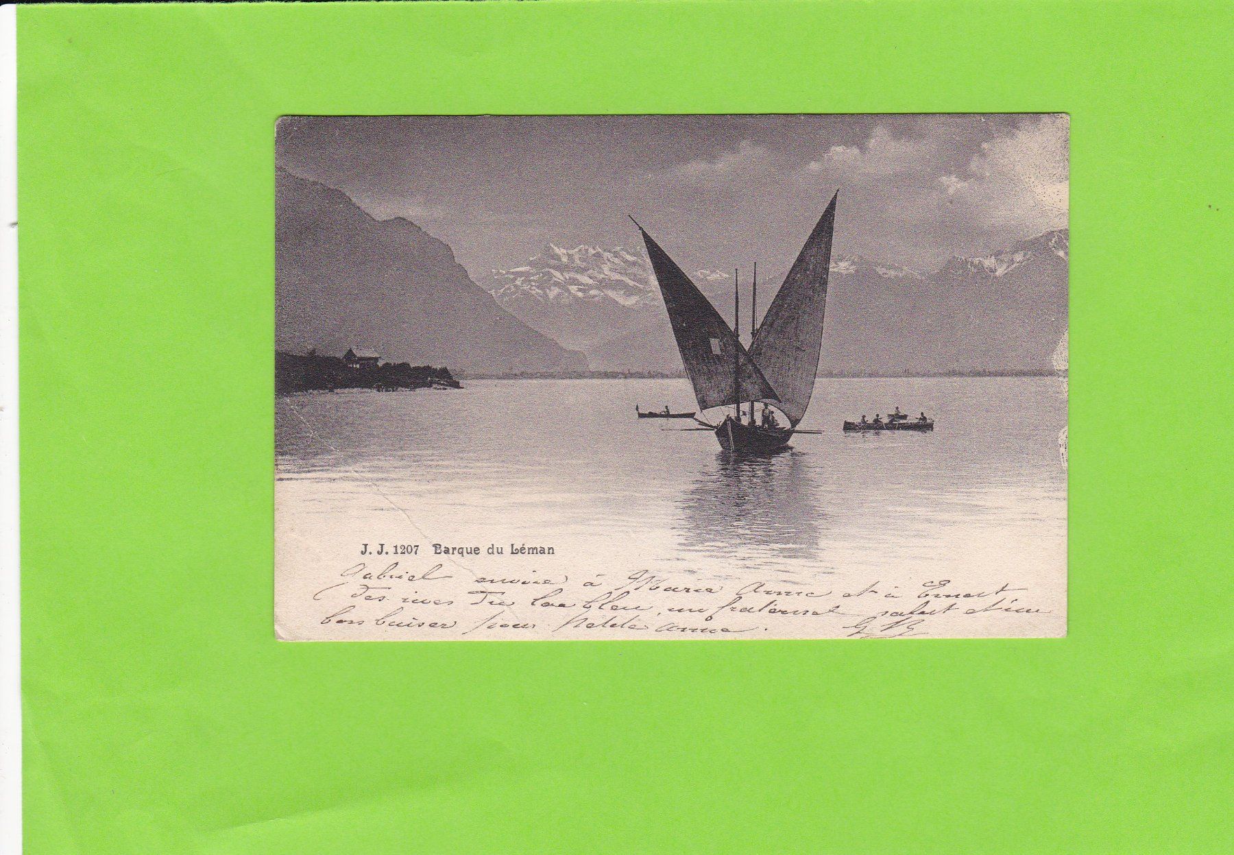 Cartoline postali: Barque du Léman--1904 – Usato da St. Peterzell venduto da neckertal