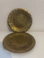 2 Antike Messing Wandteller Orientalisches Dekor