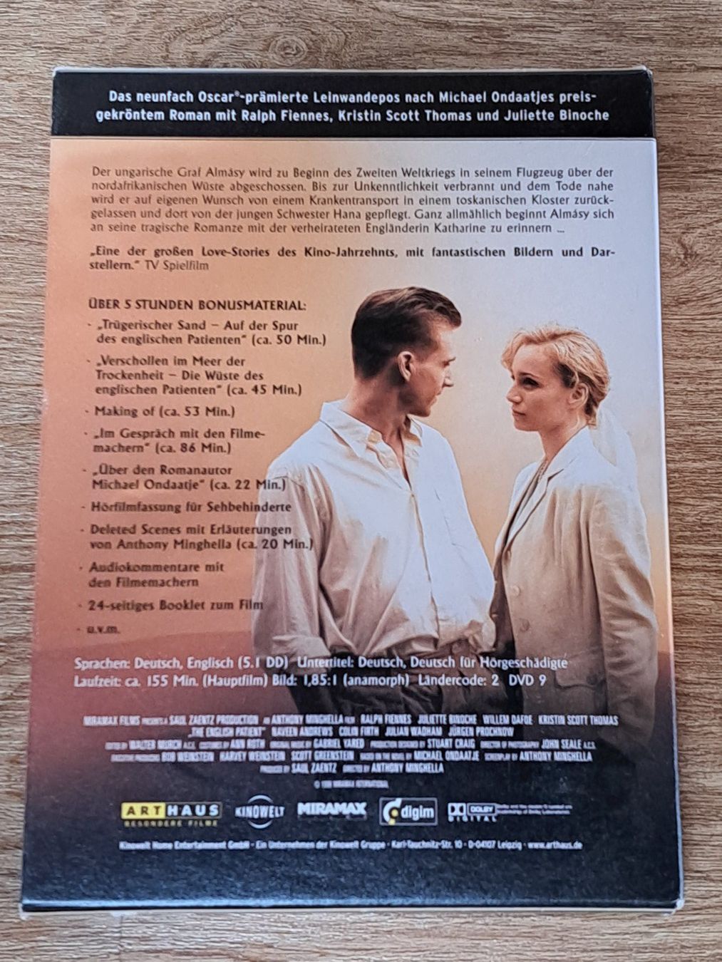 Tutti i DVDs: Der Englische Patient  3-Disc Arthaus Premium Collection – Nuovo (secondo la descrizione) da Unterseen venduto da Kanica 3