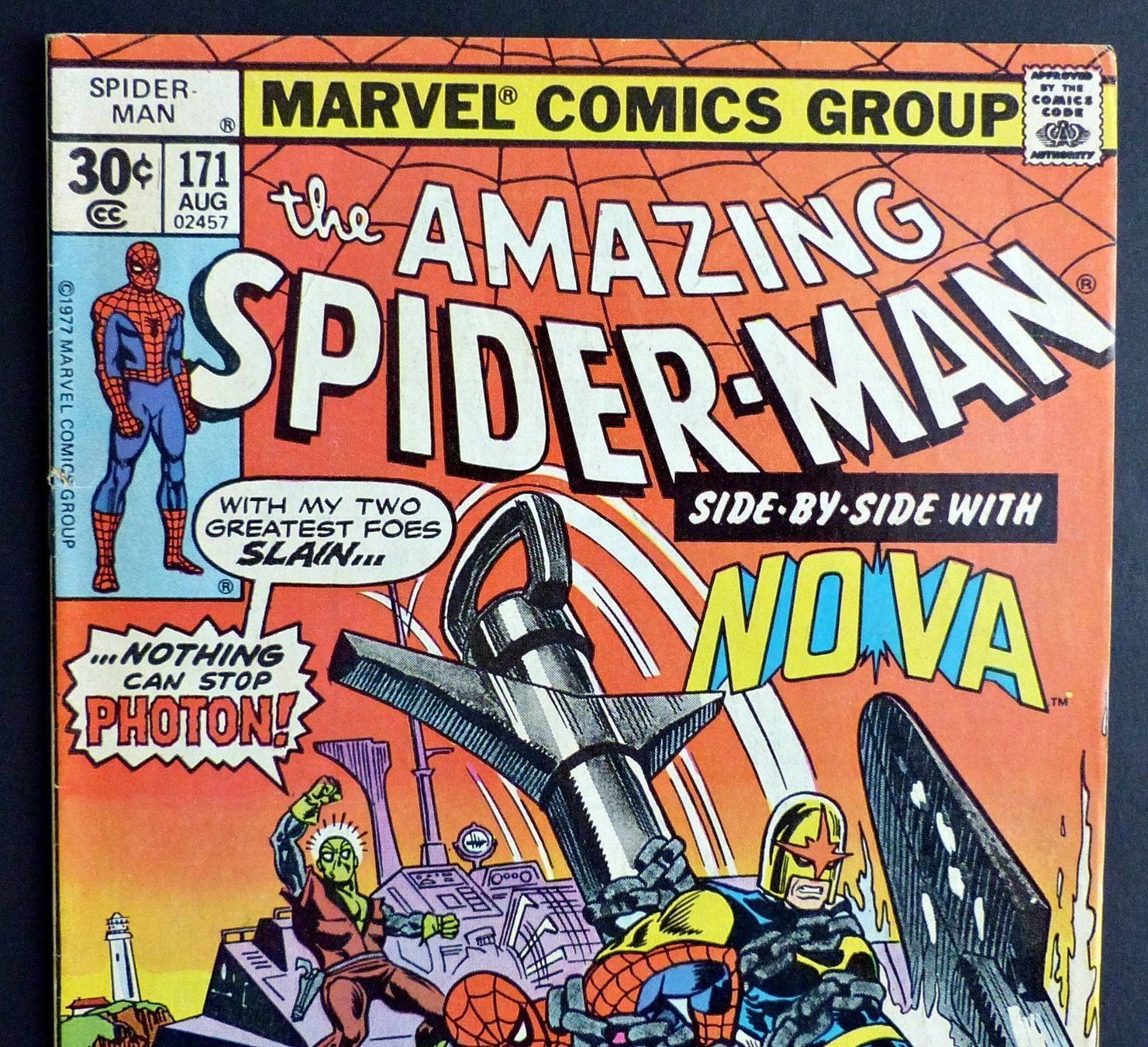 Fumetti: AMAZING SPIDER-MAN #171 WITH NOVA VS. PHOTON MARVEL 1977 – Usato da Lugano venduto da YouWantUS 1
