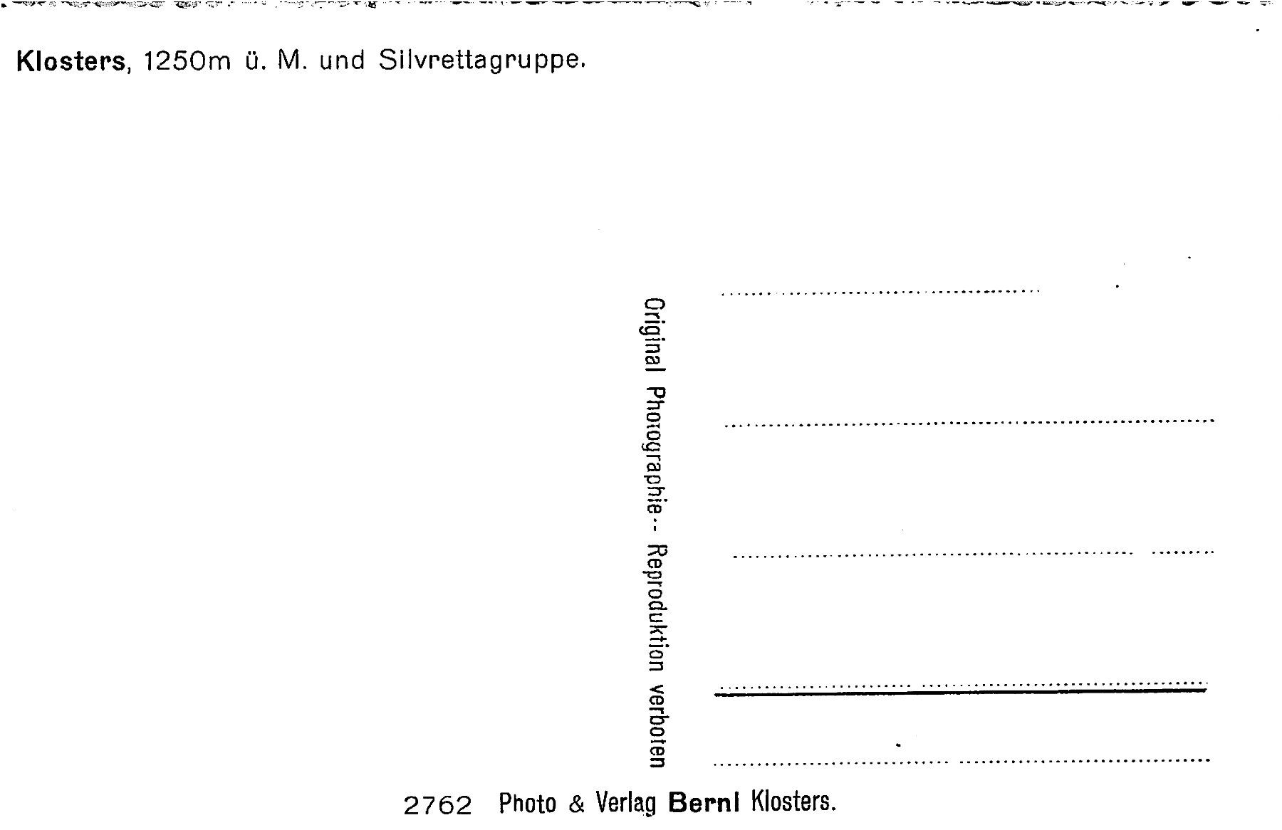 Ansichtskarten: 2x Klosters – Gebraucht aus Ottikon b.Kemptth. von Neptun1974 3