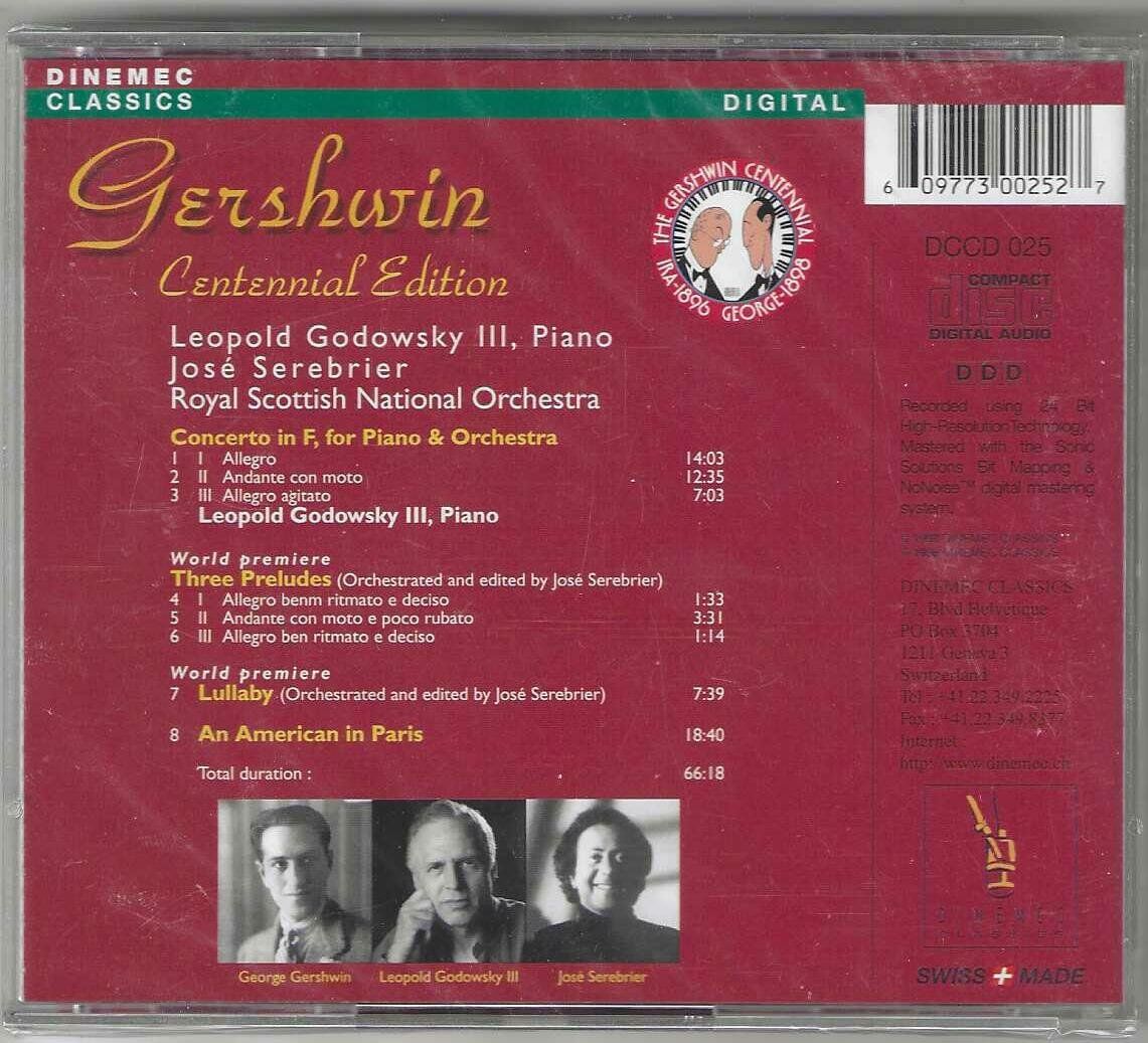 CDs: Gershwin / Leopold Godowsky - Centennial Edition - Neue – Neu und originalverpackt aus Genève von CDLPBookS 1