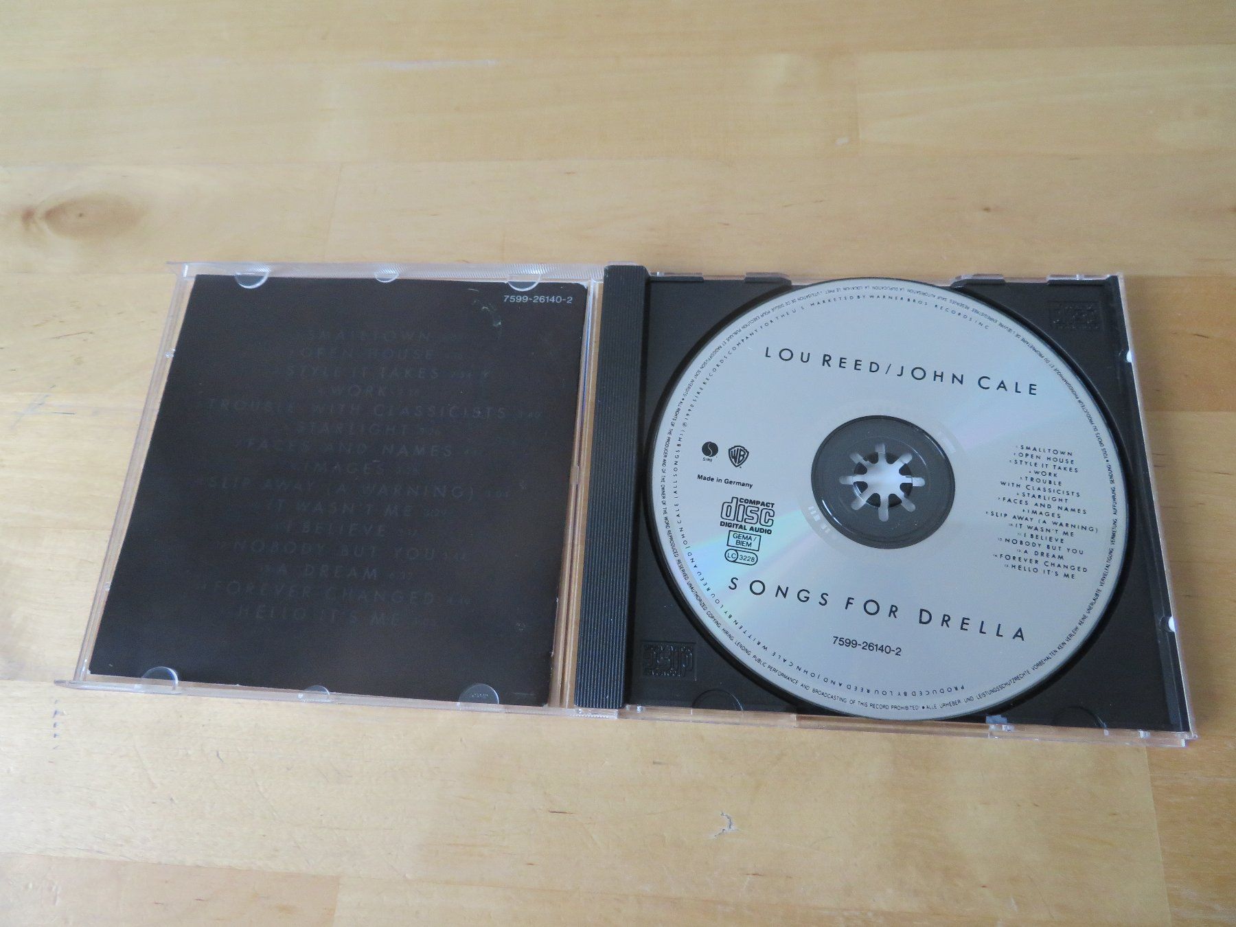 CDs: LOU REED JOHN CALE "Songs for Drella" – Gebraucht aus zürich von Goldimmund 1