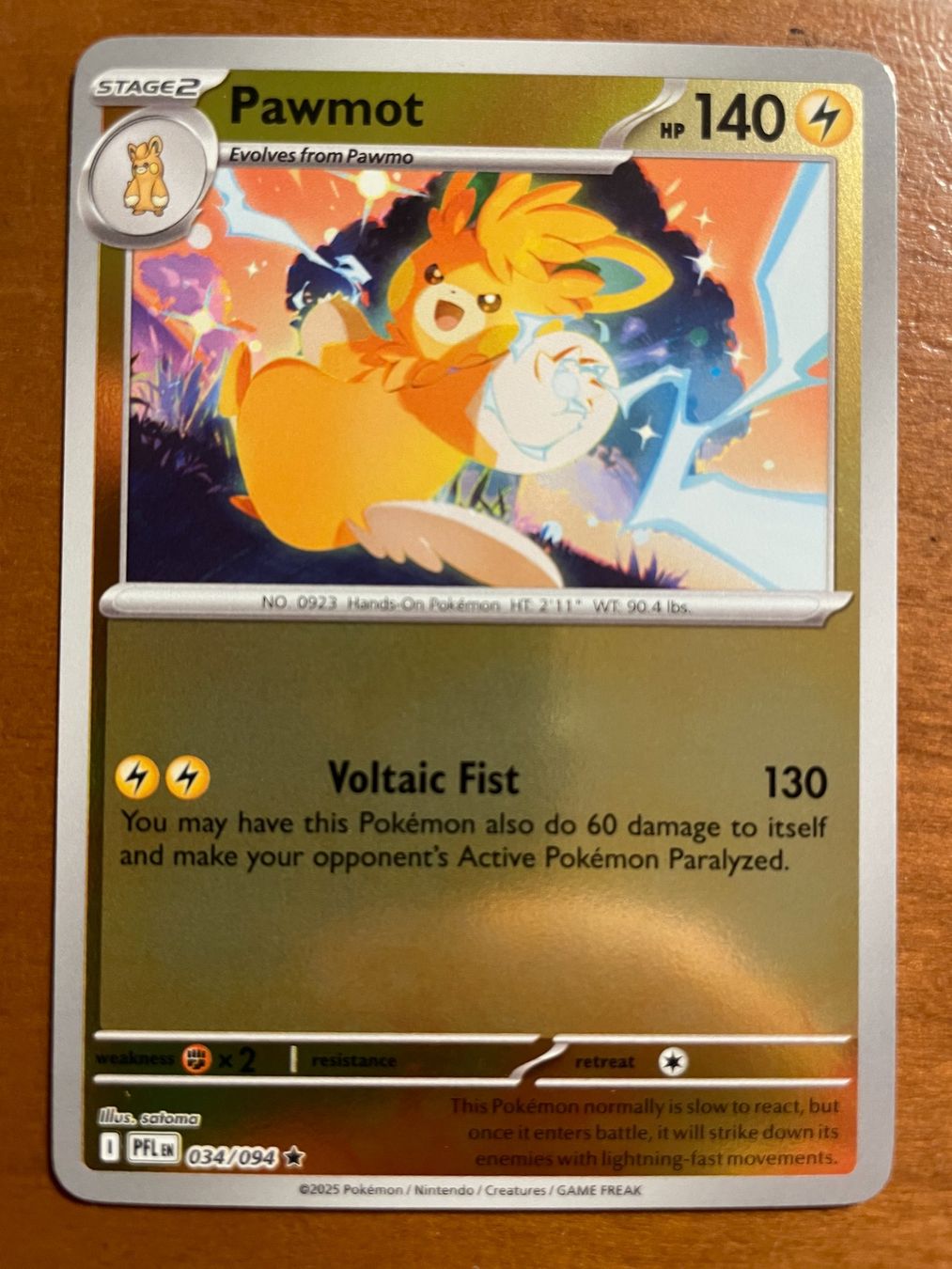 Pokémon Carte collezionabili: Pokemon Pawmot Reverse (Versand gratis) – Nuovo (secondo la descrizione) da Chur venduto da Angerson
