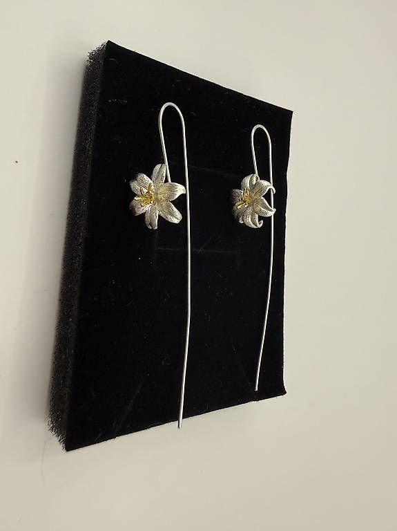 Boucles d'oreille: Silberne Lilien Ohrringe 925 – D'occasion à Thalwil par han_2b8c 6