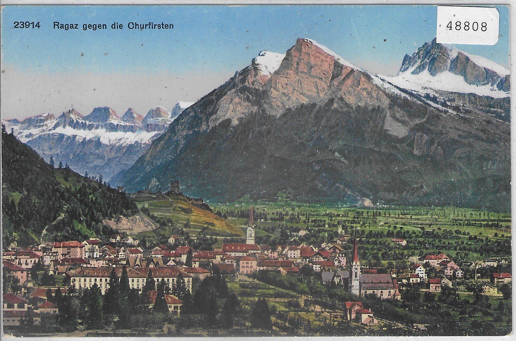 Cartes postales: Ragaz gegen die Churfirsten - Litho – D'occasion à Ettingen par Kartenplanet
