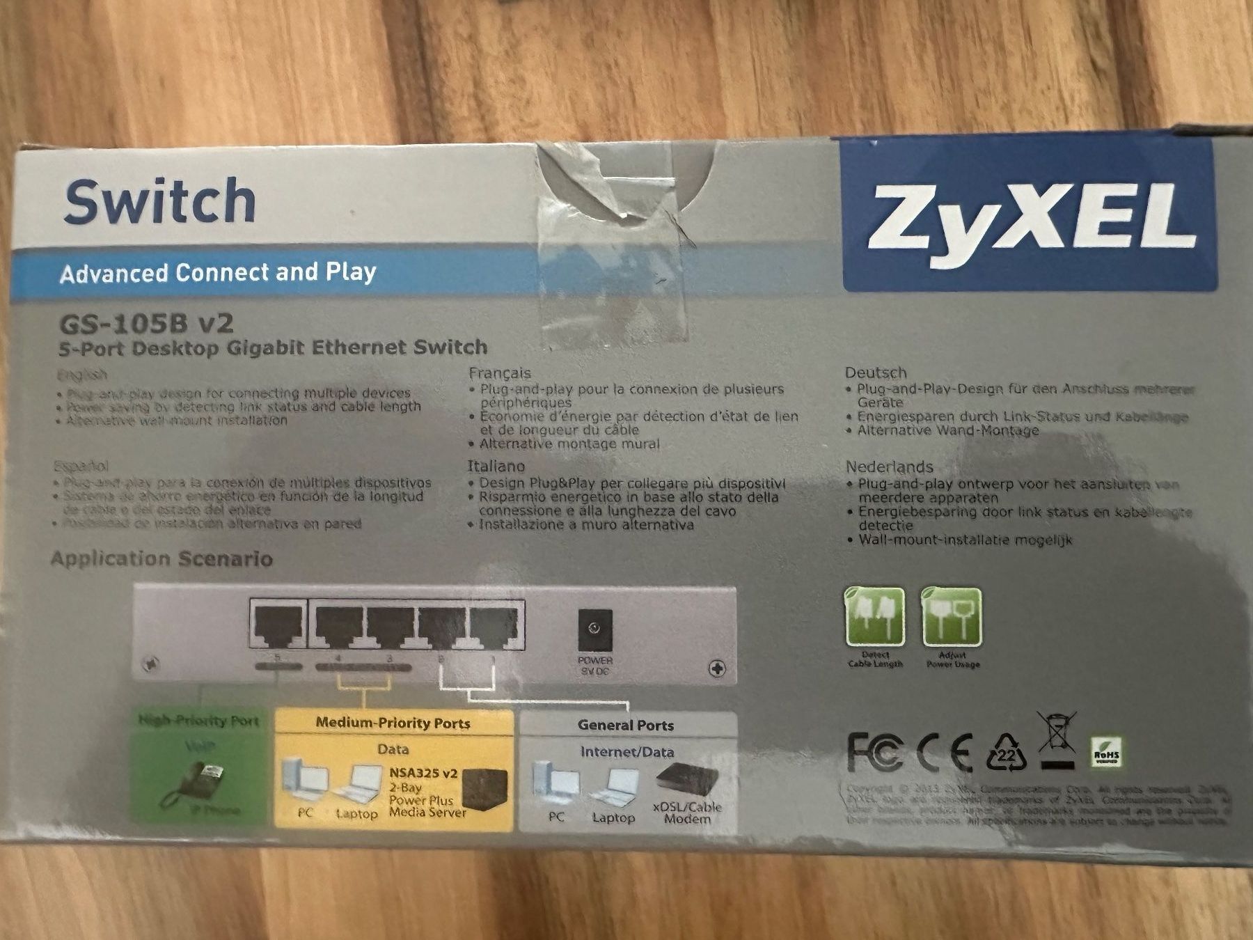 Zyxel Hub & Switch: Zyxel GS-105B v2 5 Port Switch – Usato da Stallikon venduto da Rsiri 2