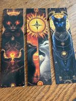 3x Lesezeichen-Buchzeichen-Katze-Mystisch-Fabelwesen-Spirit