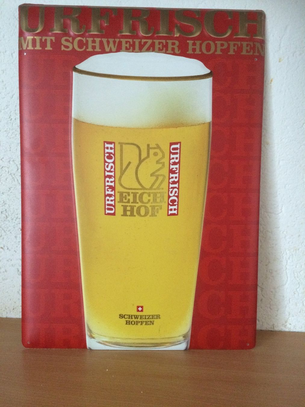 Eichhof Schilder: 2 BLECH-SCHILDER VON EICHHOF URFRISCH / LUZERNER BIER – Neu (gemäss Beschreibung) aus EMMETTEN von pfi_cbg5 2