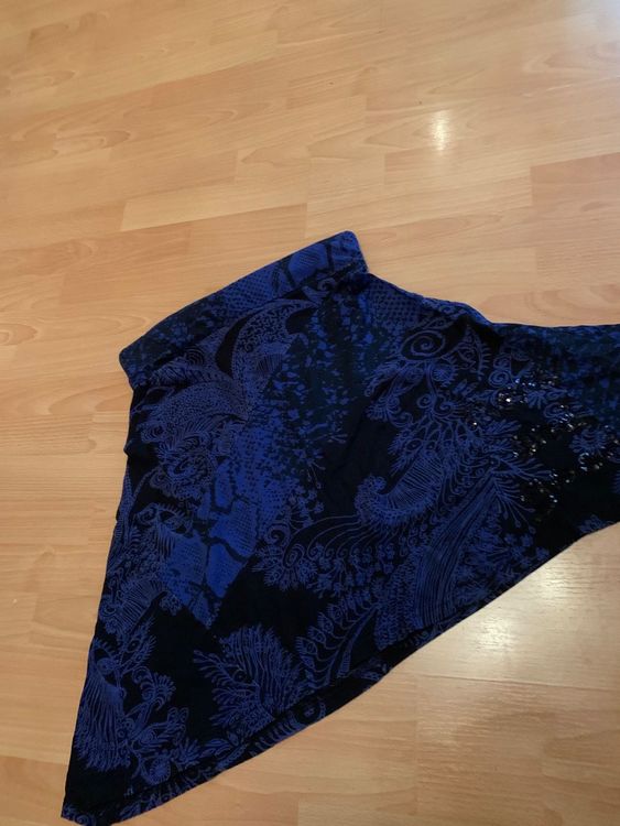 Jupe Desigual Marine Motif Dragon - Taille 40 (42 IT) - Coton, Excellent état