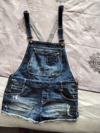 Salopette short en jean femme, taille 38