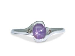 Sternsaphir-Ring 1.07ct & Cognac-Brillanten –