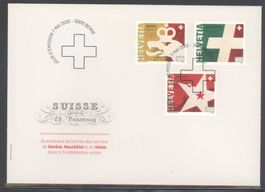2015, FDC, 200 Jahre in der Eidgenossenschaft Nr. 1549–1551