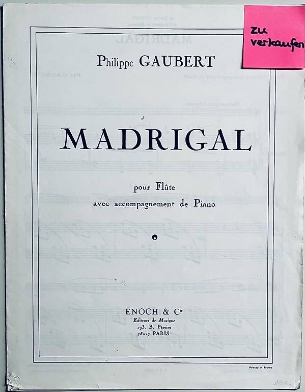 Libri: Notenhefte: Philippe Gaubert, Cécile Chaminade – Usato da Itingen venduto da Weiler1