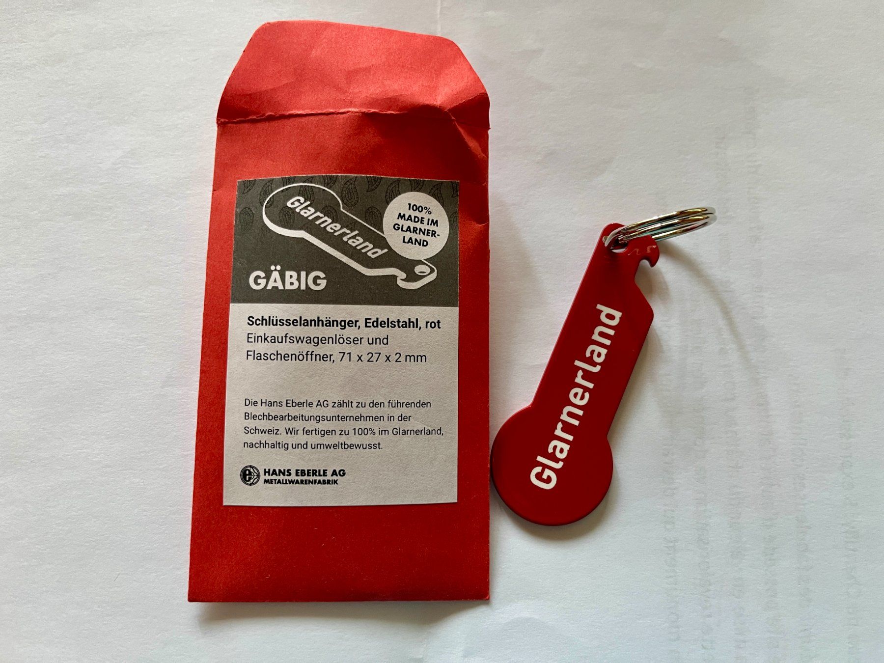 Schlüsselanhänger & - bänder: Schlüsselanhänger, rot, Doppelfunktion – Neu und originalverpackt aus Bern von cubus01