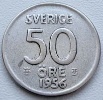 50 Öre 1956 – Schweden – Silber 400