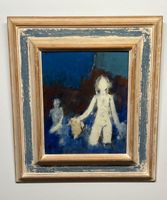 Tableau signé Charles Barraud, Baigneuses