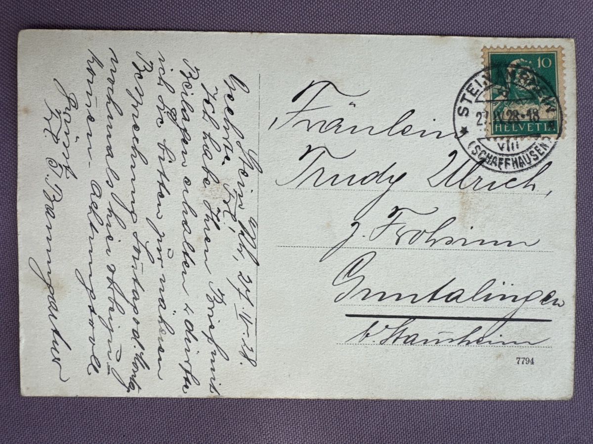 Ansichtskarten: Ansichtskarte Stein am Rhein mit Briefmarke  – Gebraucht aus Stadel von akira013 1