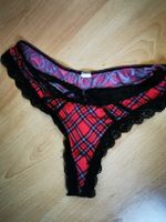 Rote Thong Spitze Gr.M,Karo Muster,sexy Wäschi Dessous