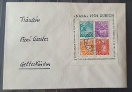 1934 : Naba Block W1 auf Brief