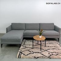 Ecksofa in Tiffany-Blau mit kostenloser Lieferung