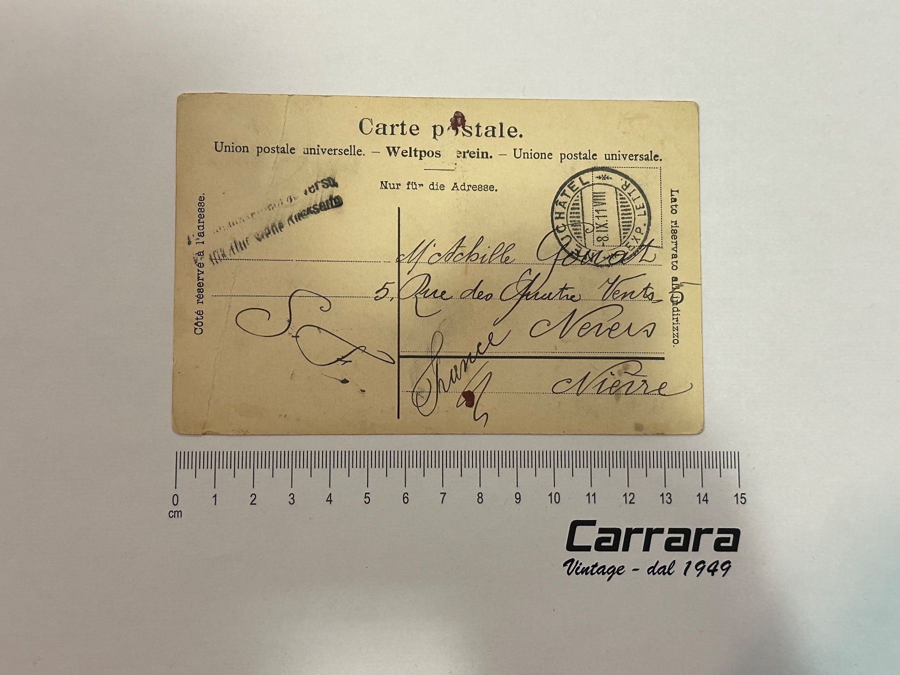 Cartoline postali: Postkarten Neuchatel La Collégiale – Usato da Chiasso venduto da Carrara-Modellismo 1