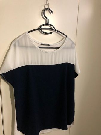 T-Shirt, ESPRIT, blau-weiss, Baumwolle, 44