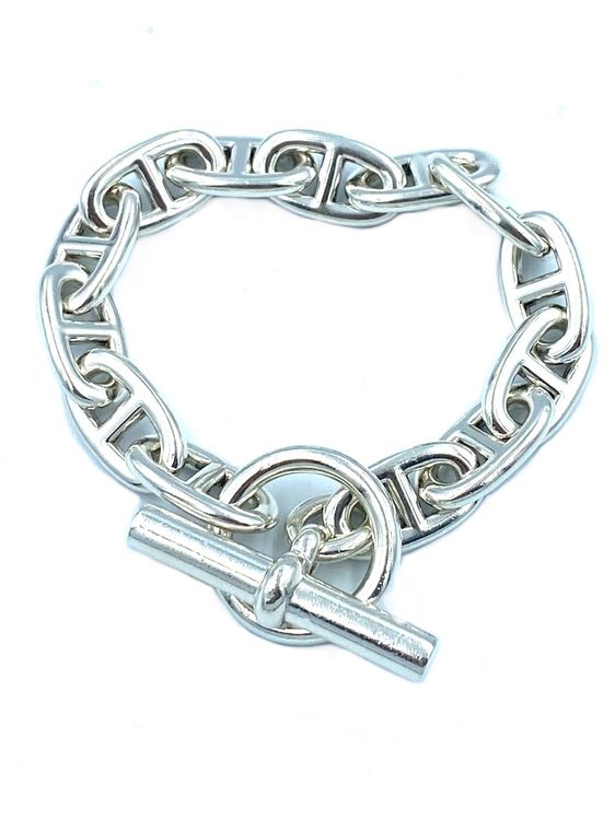 Bracelet UNOde50 Vintage Argent 925 – Perles Brillantes – Chaîne Rétro – Femme