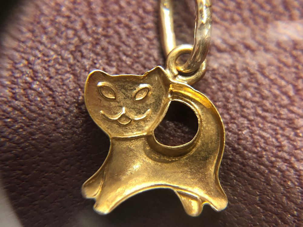 Ciondoli: Anhänger Katze / Kitty aus 18 Karat Gelbgold Au 750 – Usato da Bern venduto da bombich 7