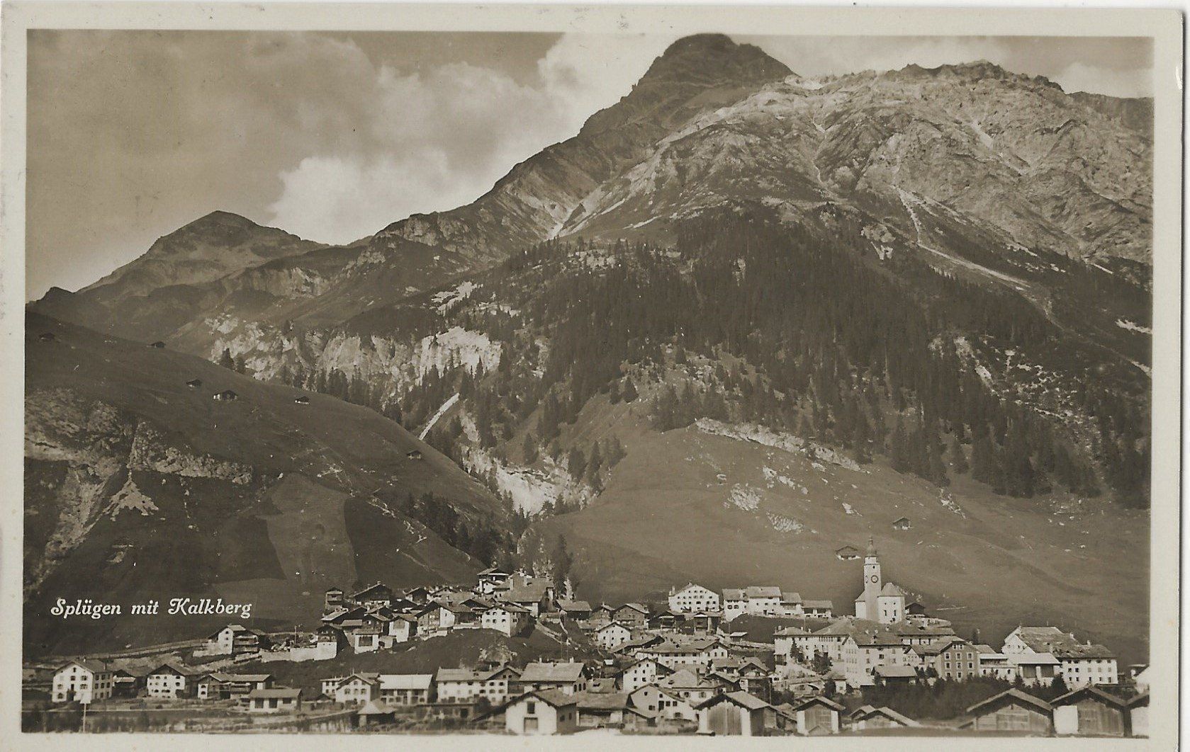 Ansichtskarten: Splügen, 1930 – Gebraucht aus Frauenfeld von Merk52
