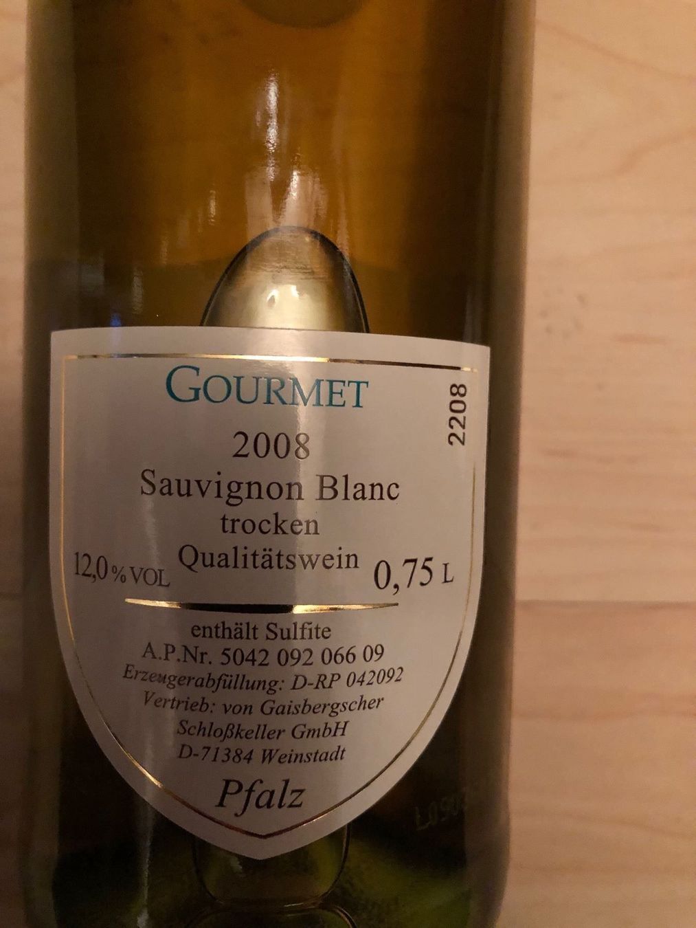 Vino: Gaisberg, Sauvignon blanc, 2008 – Nuovo e nell'imballaggio originale da Wald ZH venduto da mlnt 2