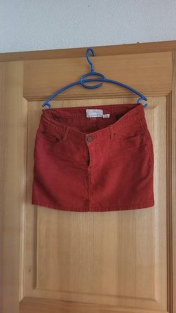 Oranger Jeansrock