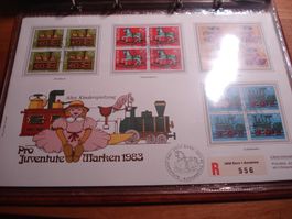 FDC -Grossbrief Pro Juventute 1983, Satz 4erblocks