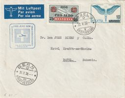 Pro Aero Sonderflug 1938 von Basel nach Bern