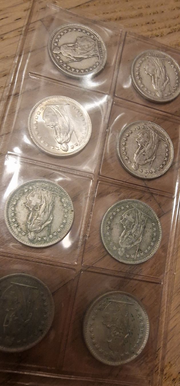 Tutti le monete: 8x 50Rp. schweizer Münzen. silber – Usato da Arbon venduto da sar_l7ll 1