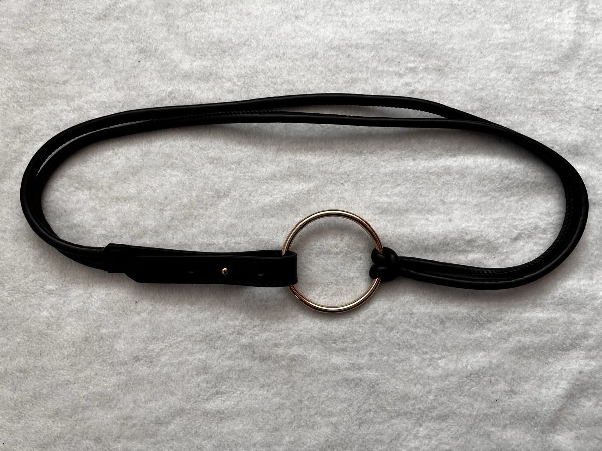 Cinture: Ceinture cuir noir avec boucle dorée Sysley – Usato da Romont FR venduto da cat_j6ww