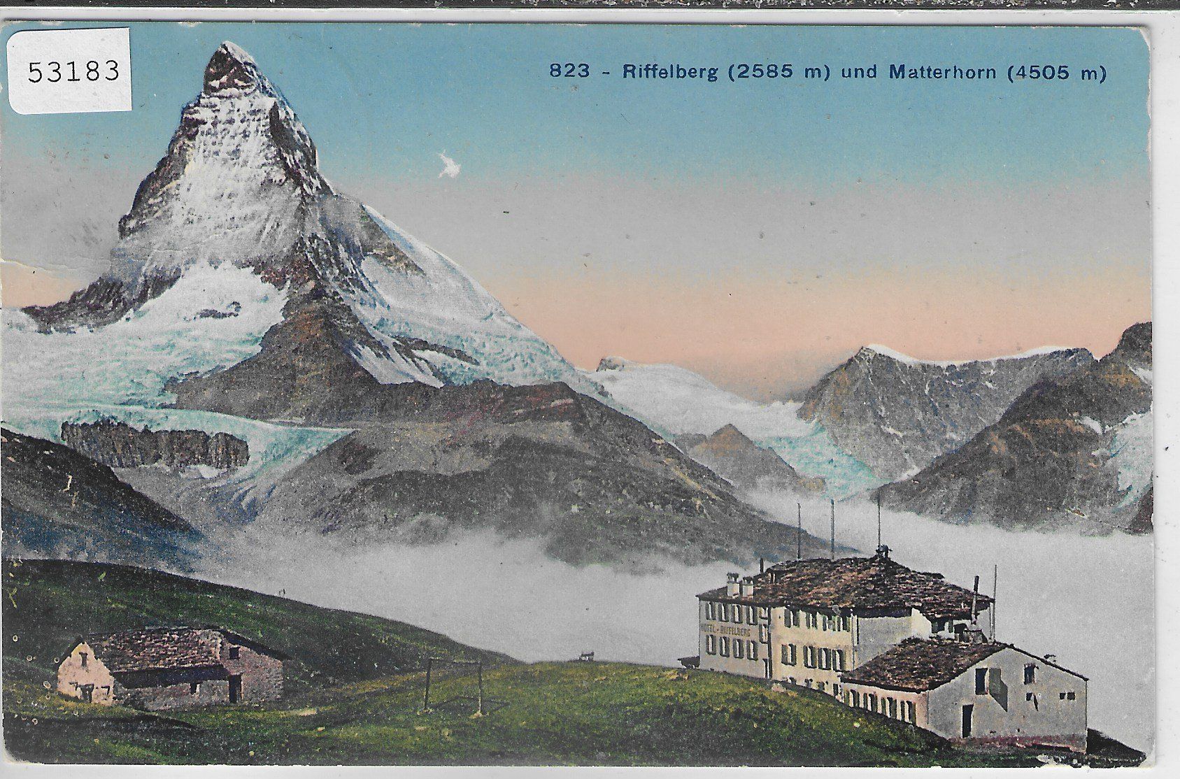 Cartoline postali: Riffelberg und Matterhorn - Litho – Usato da Ettingen venduto da Kartenplanet
