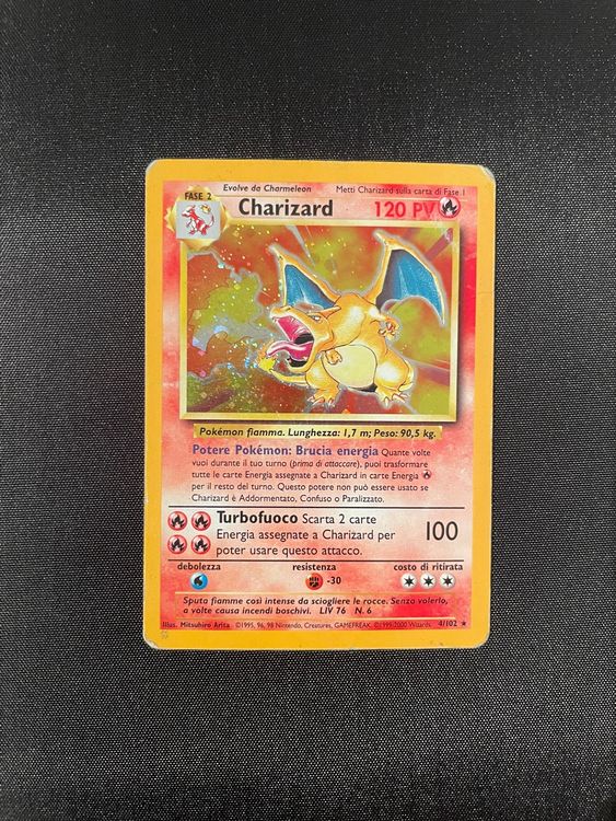 Charizard Base Set Holo 4/102 mit Swirl! ab 1.-! (Gebraucht) in ...