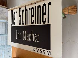 Schild "Der Schreiner Ihr Macher" VSSM Vintage