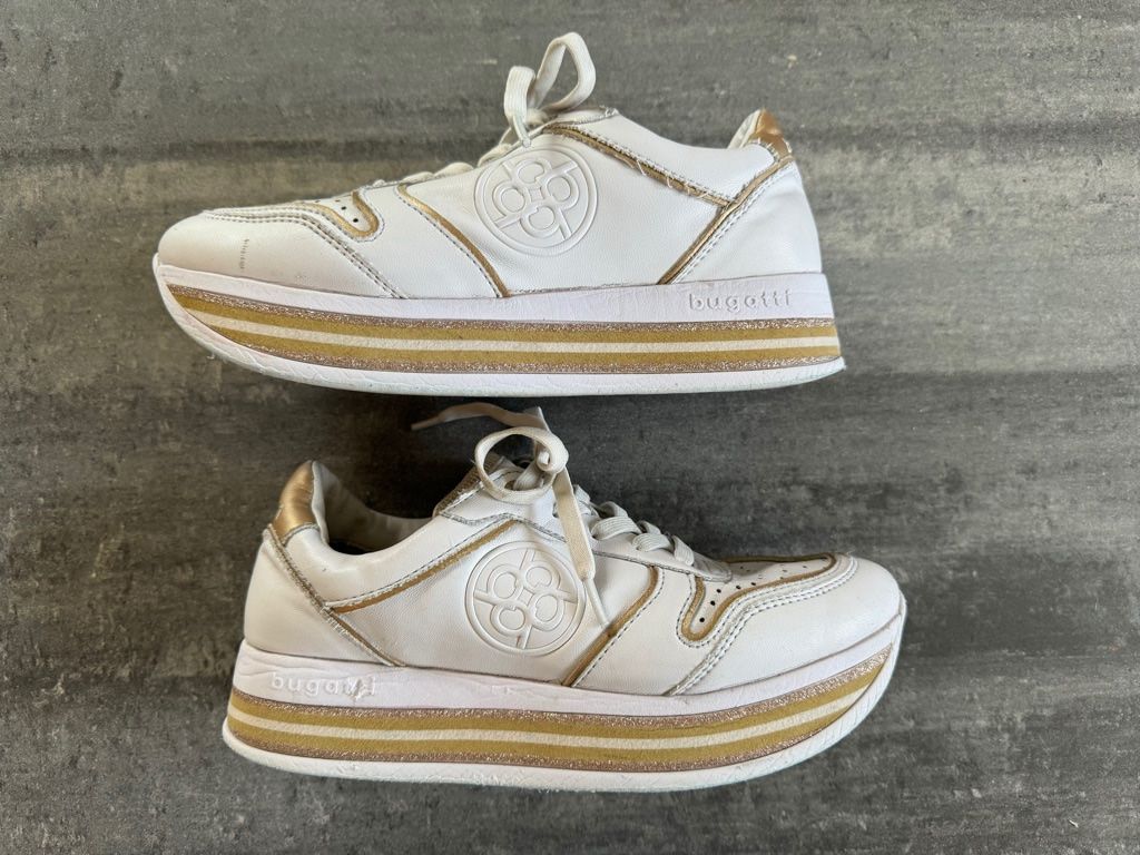 Bugatti Scarpe da donna: Sneaker Bugatti - weiss - gold - Grösse 37 - EU – Usato da Zürich venduto da Alot16 1
