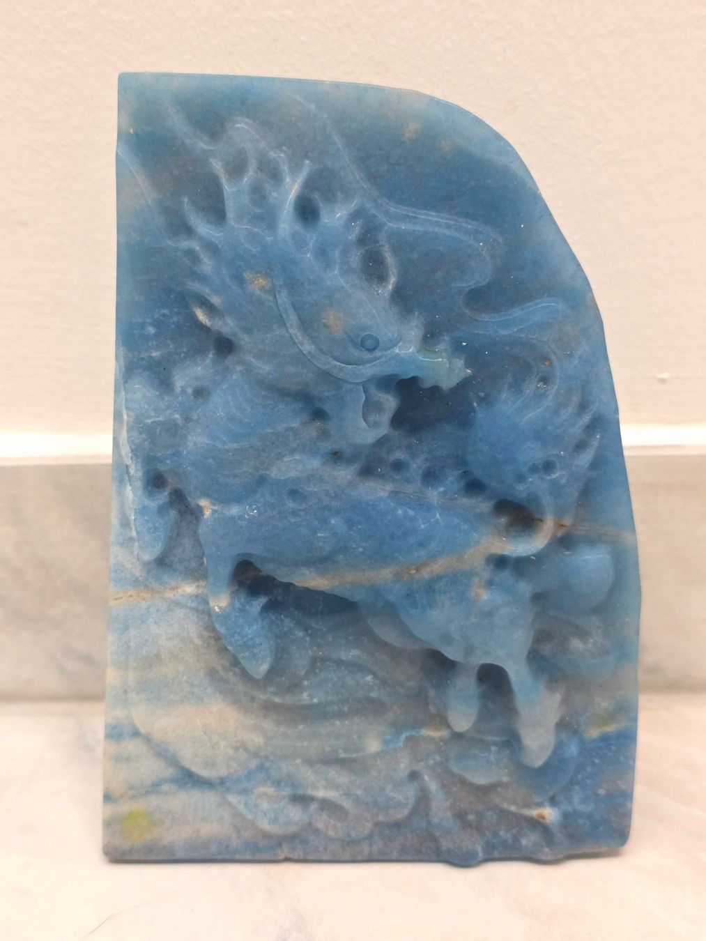 Minerali & Pietre curative: Qilin Schnitzerei auf Trollite 795g – Nuovo e nell'imballaggio originale da Matzingen venduto da Shay_Crystalz