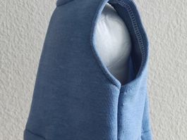 Puppenkleider Gilet in blau Gr. 40-45cm