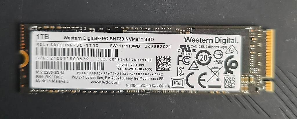 Samsung Dischi rigidi: SSD Western Digital SN730 1TB – Usato da Schaffhausen venduto da pun_jn7j