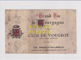 Etikette - Clos de Vougeot (Grand vin de Bourgogne) /bd