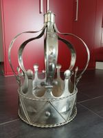 Silberne Krone, Metall, Deko, Vintage, Herbstdeko, Neu