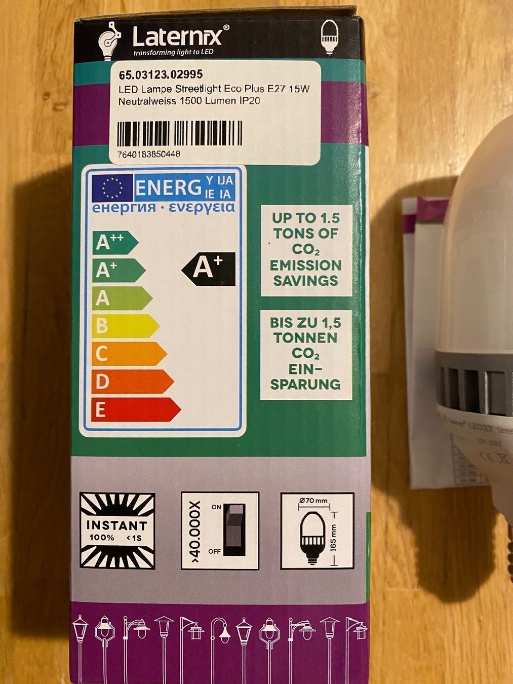 Lampade: Laternix LED27 Streetlight ECO Plus E27 – Nuovo e nell'imballaggio originale da Zürich venduto da dennisbooker2001 1