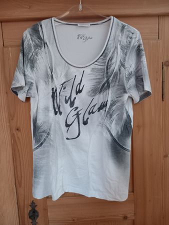 T-SHIRT, Bonita, M, weiss-grau
