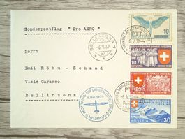 TR89 Enveloppe + Timbre Suisse 1939
